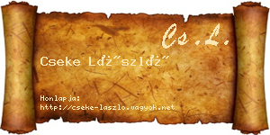 Cseke László névjegykártya