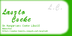 laszlo cseke business card