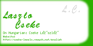 laszlo cseke business card